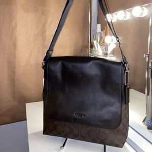 Coach Messenger Crossbody Mahogany Leather Bag